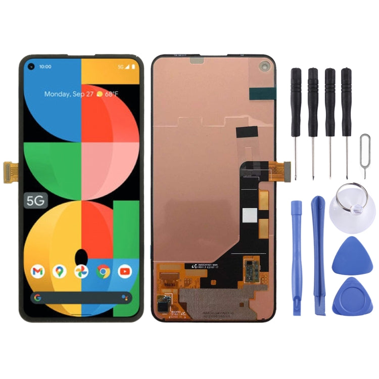 OLED HDR LCD Screen and Digitizer Full Assembly for Google Pixel 5A 5G 2021, For Google Pixel 5A 5G(OEM)