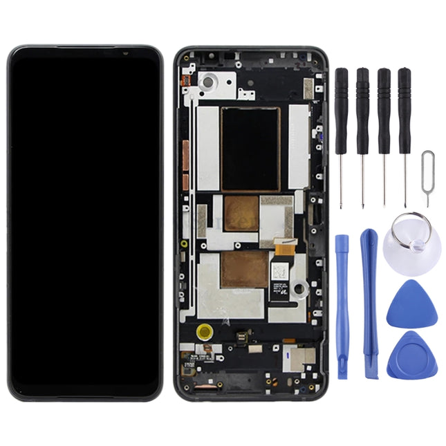AMOLED Material LCD Screen and Digitizer Full Assembly With Frame for Asus ROG Phone 5 ZS673KS 1B048IN I005DB I005DA