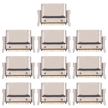 10 PCS Charging Port Connector for LG K50S LMX540HM, LM-X540, LM-X540BMW, LMX540BMW, For LG K50S
