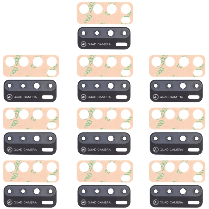 For Tecno Pouvoir 4 / 4 Pro LC7 10pcs Back Camera Lens, For Tecno Pouvoir 4 / 4 Pro