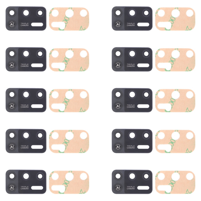For Tecno Spark 6 Air KE6, KE6j, KF6 10pcs Back Camera Lens, For Tecno Spark 6 Air