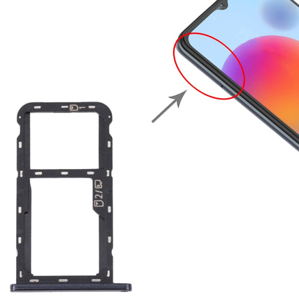For ZTE Blade A72 SIM Card Tray + SIM Card Tray / Micro SD Card Tray, For ZTE Blade A72