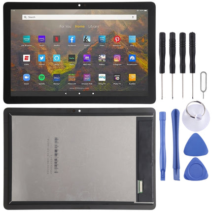 LCD Screen and Digitizer Full Assembly for Amazon Fire HD 10 (2021) T76N2B T76N2P, For Amazon Fire HD 10 (2021)  (Black)