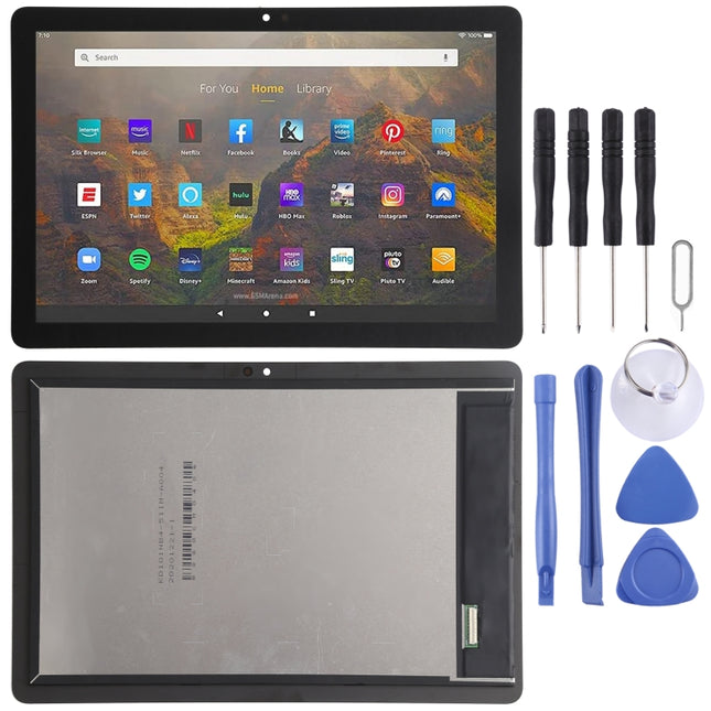 LCD Screen and Digitizer Full Assembly for Amazon Fire HD 10 (2021) T76N2B T76N2P, For Amazon Fire HD 10 (2021)  (Black)