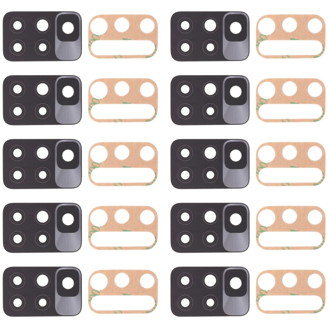 10 PCS Back Camera Lens for Xiaomi Redmi Note 11 4G / Redmi 10 2022 / Redmi 10 Prime 2022 / Redmi 10 Prime / Redmi 10 21061119AG 21061119BI