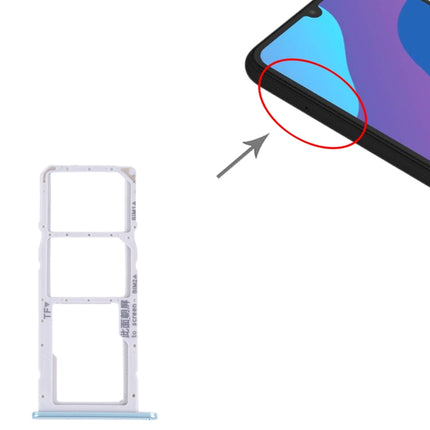 SIM Card Tray + SIM Card Tray + Micro SD Card Tray for Honor 9A, For Honor 9A