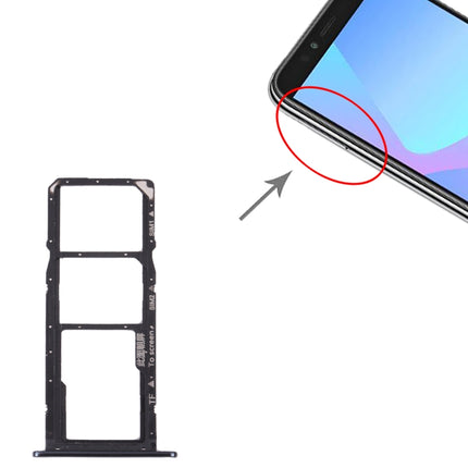 SIM Card Tray + SIM Card Tray + Micro SD Card Tray for Huawei Y6 Prime (2018), For Huawei Y6 Prime (2018)