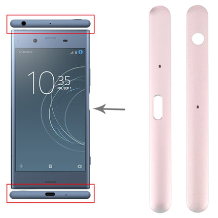 1 Pair Upper and Lower Part Sidebar For Sony Xperia XZ1, For Sony Xperia XZ1