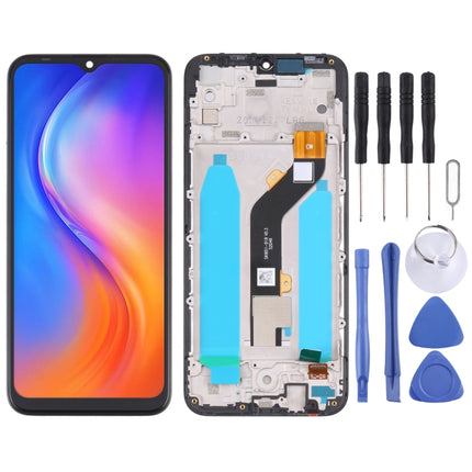 Original LCD Screen and Digitizer Full Assembly with Frame for Tecno Spark Go 2020 / Spark 6 Go KE5J, For Tecno Spark Go 2020 / Spark 6 Go