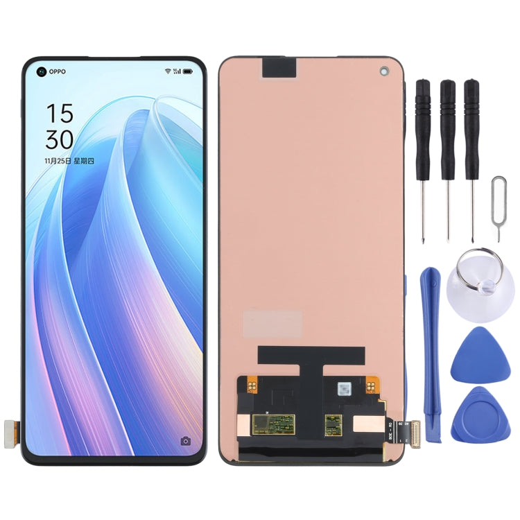 AMOLED Material Original LCD Screen and Digitizer Full Assembly for OPPO Reno7 Pro 5G CPH2293, For OPPO Reno7 Pro 5G(AMOLED)