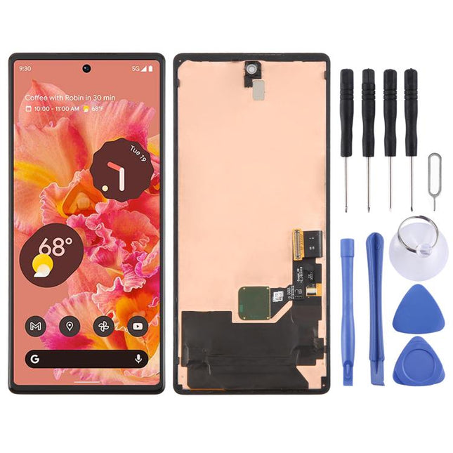 AMOLED Material LCD Screen and Digitizer Full Assembly with Frame for Google Pixel 6, For Google Pixel 6 (Original)
