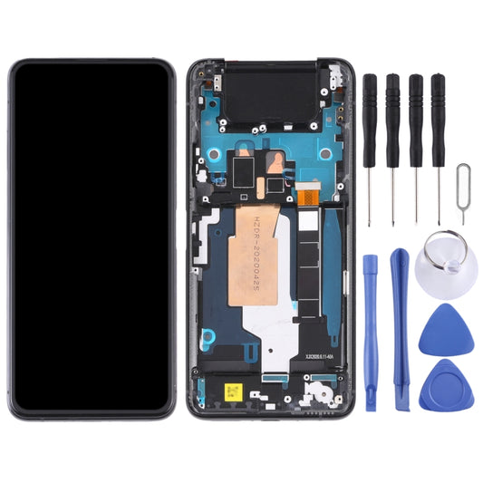 90Hz AMOLED Material LCD Screen and Digitizer Full Assembly with Frame for Asus Zenfone 7 Pro / Zenfone 7 ZS670KS ZS671KS, For Asus Zenfone 7 Pro / Zenfone 7