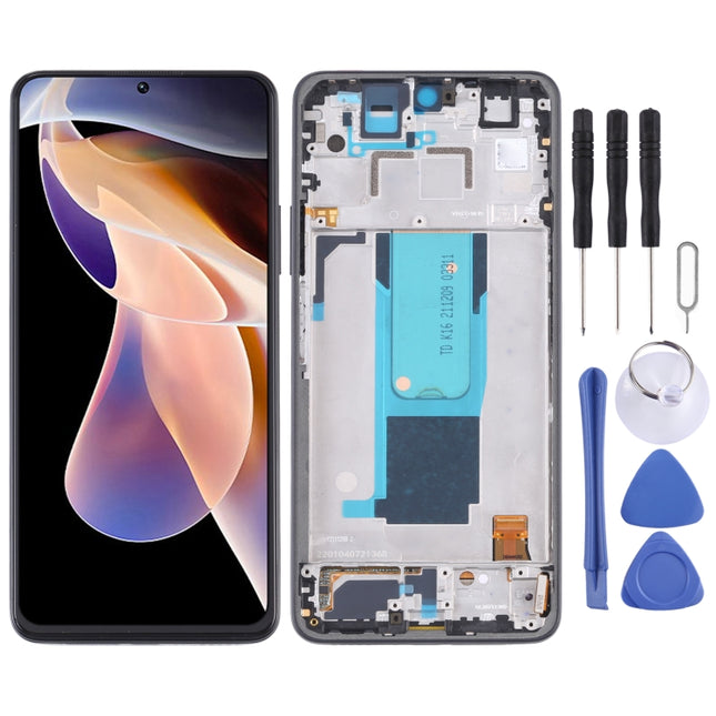 Original LCD Screen and Digitizer Full Assembly with Frame for Xiaomi Redmi Note 11 Pro China/Redmi Note 11 Pro+ 5G/11i/11i HyperCharge, For Xiaomi Redmi Note 11 Pro China(Original)