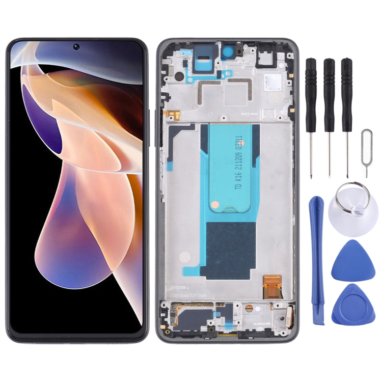 Original LCD Screen and Digitizer Full Assembly with Frame for Xiaomi Redmi Note 11 Pro China/Redmi Note 11 Pro+ 5G/11i/11i HyperCharge, For Xiaomi Redmi Note 11 Pro China(Original)
