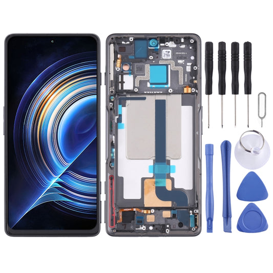 Original LCD Screen and Digitizer Full Assembly with Frame for Xiaomi Redmi K50 Gaming/Poco F4 GT, For Xiaomi Redmi K50 Gaming/Poco F4 GT(Original)