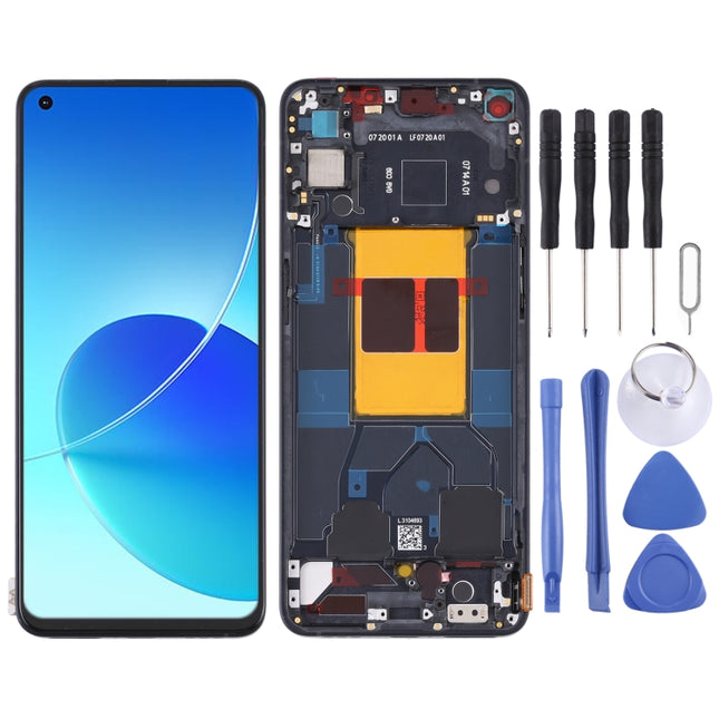 Original LCD Screen and Digitizer Full Assembly with Frame For OPPO Reno6 5G PEQM00 CPH2251
