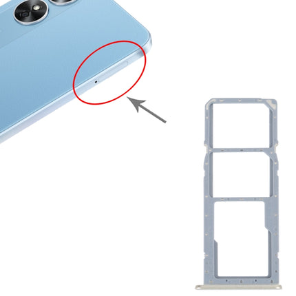 For OPPO A17 SIM Card Tray + SIM Card Tray + Micro SD Card Tray, For OPPO A17