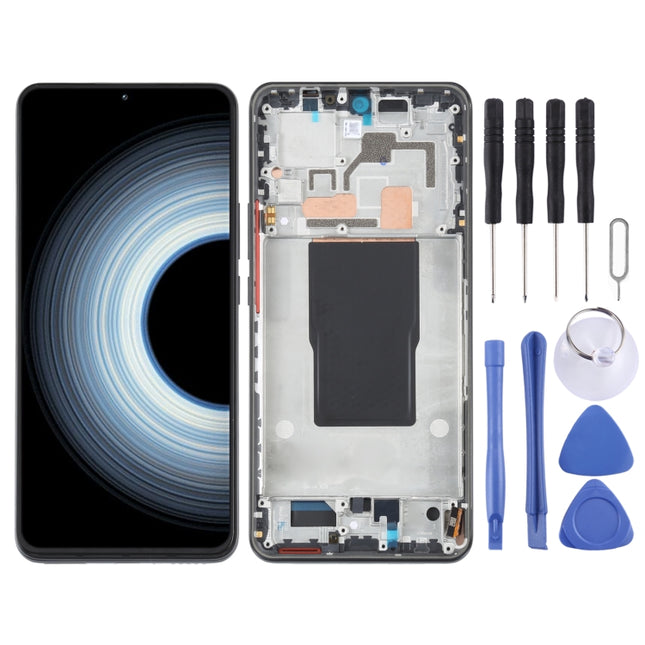 Original AMOLED LCD Screen For Xiaomi Redmi K50 Ultra / 12T / 12T Pro Digitizer Full Assembly with Frame