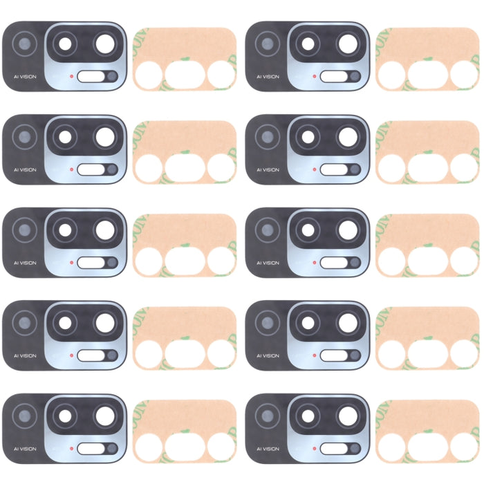 10 PCS Back Camera Lens for Xiaomi Redmi Note 10T 5G, For Xiaomi Redmi Note 10T 5G