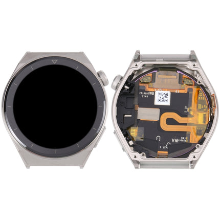 Original Sapphire Material LCD Screen for Huawei Watch GT 3 Pro 46mm Digitizer Full Assembly With Frame, For Huawei Watch GT 3 Pro 46mm(Silver)
