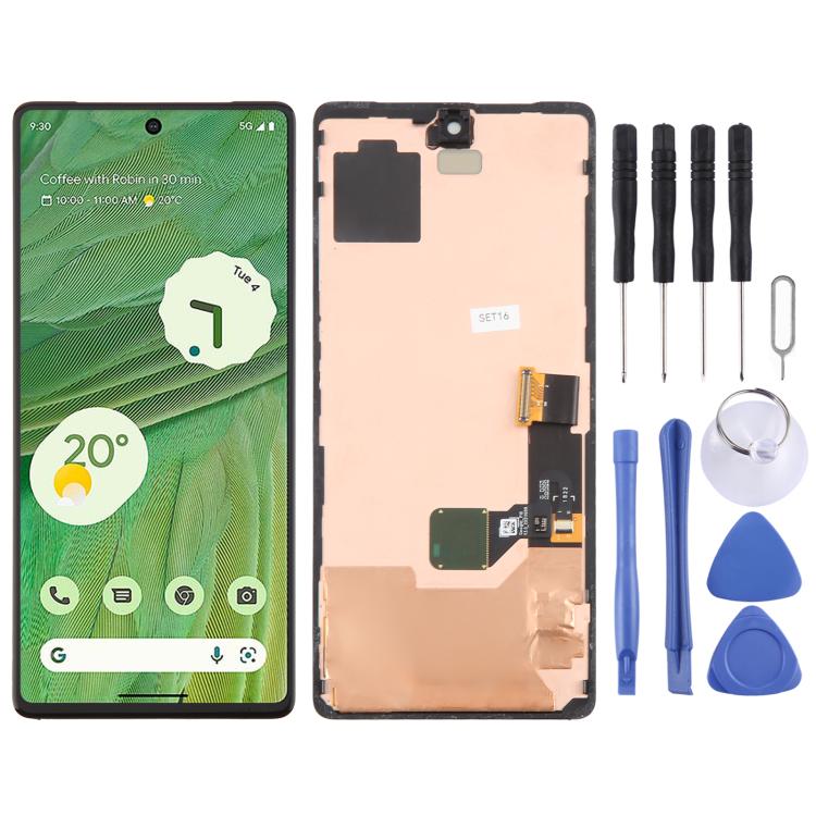 For Google Pixel 7 GVU6C GQML3 Original AMOLED LCD Screen Digitizer Full Assembly with Frame