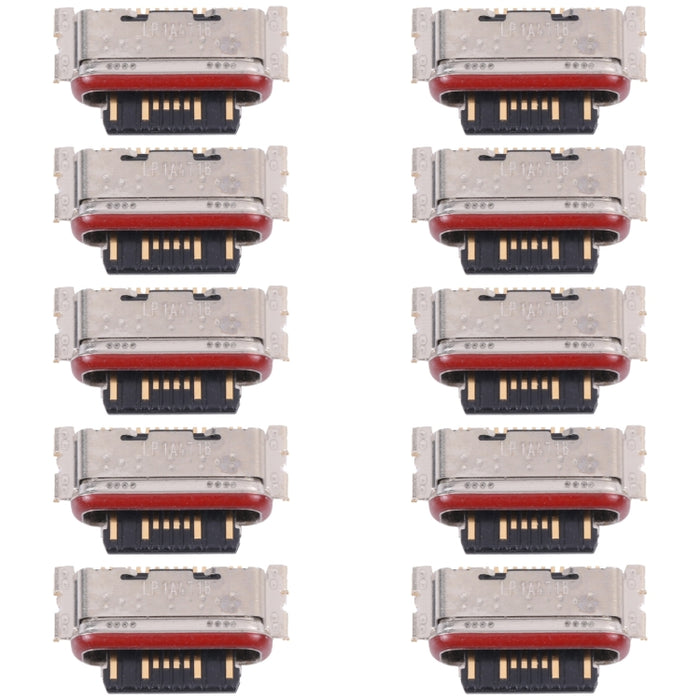 10 PCS Charging Port Connector For Xiaomi Redmi Note 11e Pro, For Xiaomi Redmi Note 11e Pro