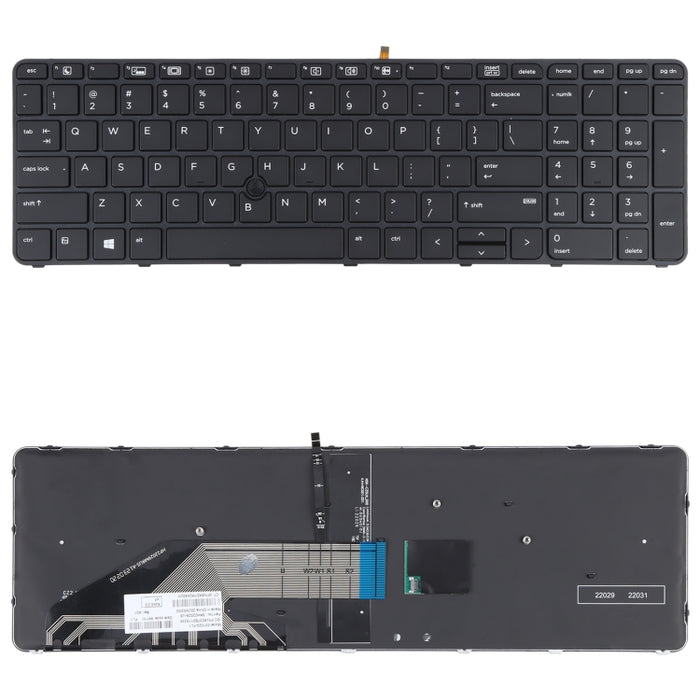 For HP Probook 650 G2 G3 655 G3 450 G3 841137-001 US Version Keyboard with Backlight and Pointing, For HP Probook 650 G2