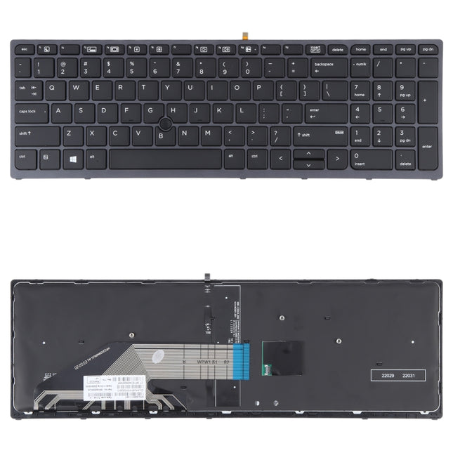 For HP ZBOOK 15 G3 17 G3 US Version Keyboard with Backlight and Pointing