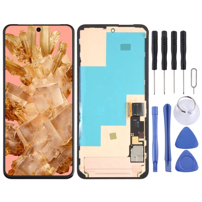 For Google Pixel 8 GKWS6 G9BQD Original LCD Screen With Digitizer Full Assembly with Frame, For Google Pixel 8