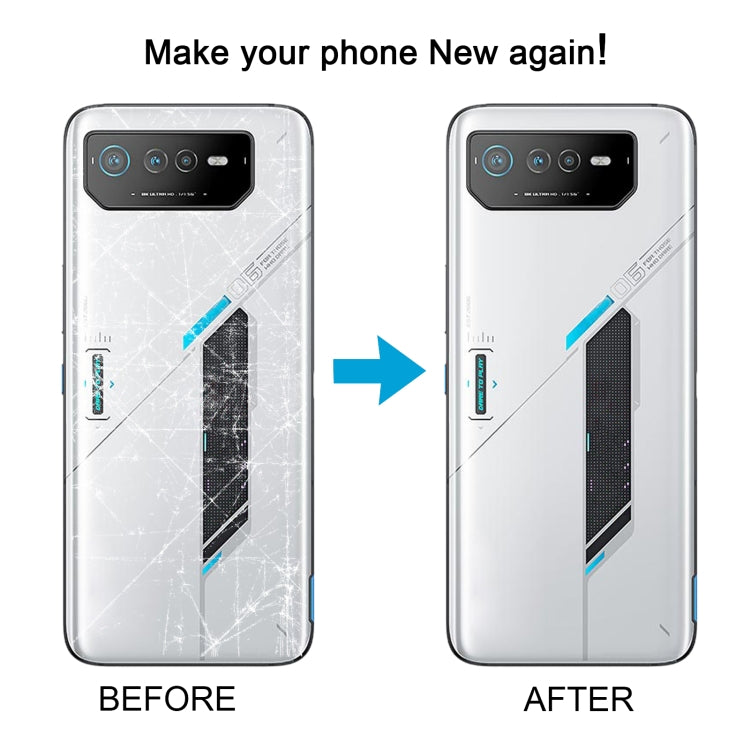 For Asus ROG Phone 6 AI2201-C AI2201-F Glass Battery Back Cover with NFC/Light Cable