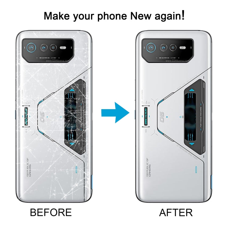 For Asus ROG Phone 6 Pro AI2201-D Glass Battery Back Cover with NFC/LCD