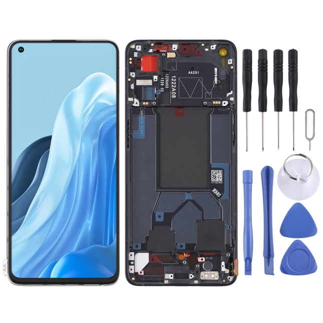 Original LCD Screen For OPPO Reno7 Pro 5G Digitizer Full Assembly with Frame