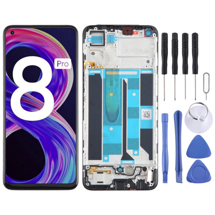 LCD Screen and Digitizer Full Assembly with Frame for OPPO Realme 8 Pro
