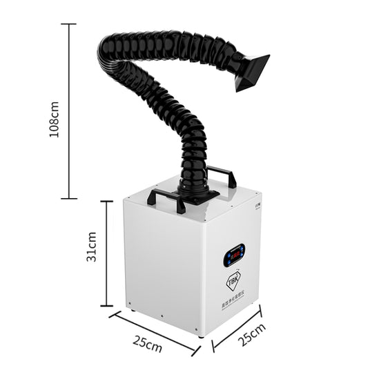 TBK618 220V Soldering Fume Extractor Industrial Soldering Iron Fume Laser Marking Fume Extractor Mobile Purifying Smoke Apparatus, TBK-618