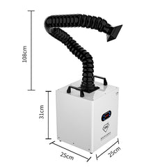 TBK618 220V Soldering Fume Extractor Industrial Soldering Iron Fume Laser Marking Fume Extractor Mobile Purifying Smoke Apparatus, TBK-618