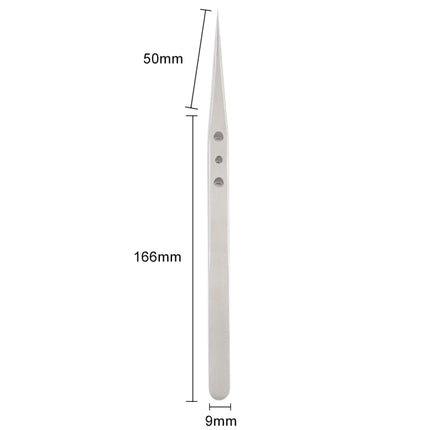 Aaa-12 Precision Repair Tweezers Long Pointed Stainless Steel, Aaa-12