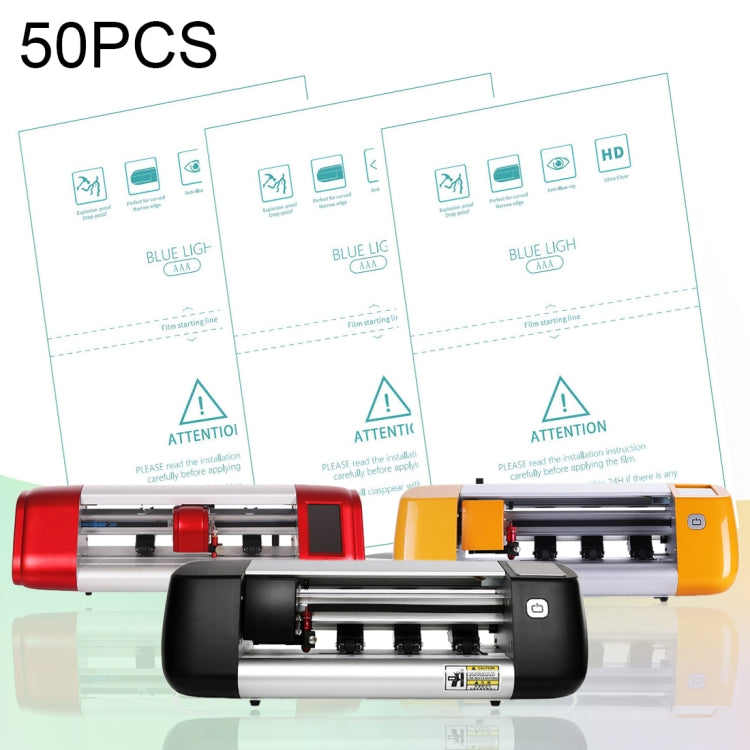 50 PCS F0004 Anti Blue Ray TPU Soft Film Supplies for Protector Cutter, F0004