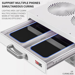 TBK 605 100W Mini UV Curing Lamp Box 48 LEDs Curved Surface Screen UV Curing Box, EU Plug, UK Plug, US Plug, AU Plug, EU Plug