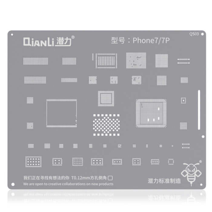 Qianli QS03 Bumblebee Stencils BGA Reballing Planting Tin Plate For iPhone 7/7 Plus, For iPhone 7/7 Plus
