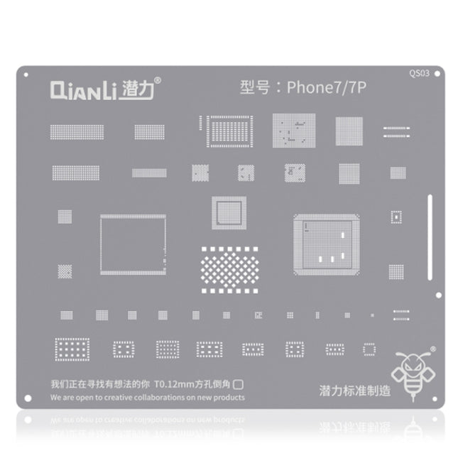 Qianli QS03 Bumblebee Stencils BGA Reballing Planting Tin Plate For iPhone 7/7 Plus