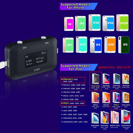 B-BOX Hard Disk Reading Writing Change SN Programming with 1.3 inch Screen for iPhone 7-11, B-BOX