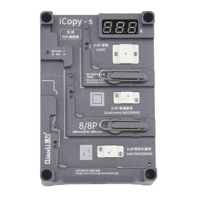 Qianli iCopy-S Double Sided Chip Test Stand 4 in1 Logic Baseband EEPROM Chip Non-removal For iPhone 7 / 7 Plus / 8 / 8 Plus, For iPhone 7 / 7 Plus / 8 / 8 Plus