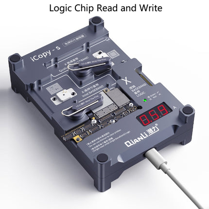 Qianli iCopy-S Double Sided Chip Test Stand 4 in1 Logic Baseband EEPROM Chip Non-removal For iPhone X / XS / XR / XS Max, For iPhone X / XS / XR / XS Max