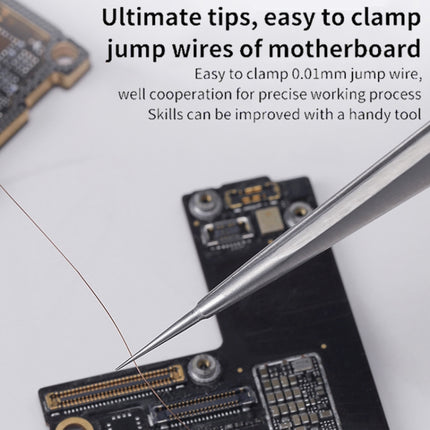 Qianli iNeezy YX-01 Stainless Steel Extra-sharp Thickened Tweezers Pointed Tweezers, YX-01