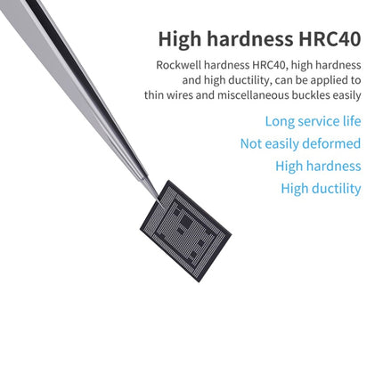 Qianli iNeezy YK-02 Stainless Steel Extra-sharp Thickened Tweezers Pointed Tweezers, Qianli iNeezy YK-02