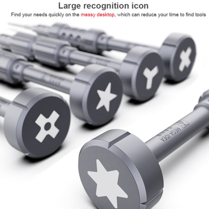 QIANLI 5 in 1 Multi-purpose 2D Grenade Magnetic Screwdriver Set, 2D