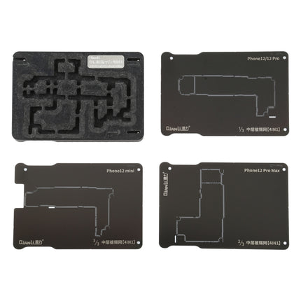 Qianli 4 in 1 Middle Frame Reballing Platform For iPhone 12 / 12 Pro / 12 Mini / 12 Pro Max, For iPhone 12 / 12 Pro / 12 Mini / 12 Pro Max