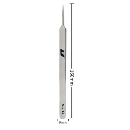 Aaa-14 Stainless Steel Ultra Fine High Hardness Tenacity Durable Tweezers, Aaa-14