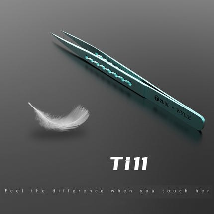 2UUL & WYLIE Ti11 Titanium Alloy Straight Tip Tweezers, Ti11