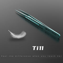 2UUL & WYLIE Ti11 Titanium Alloy Straight Tip Tweezers, Ti11